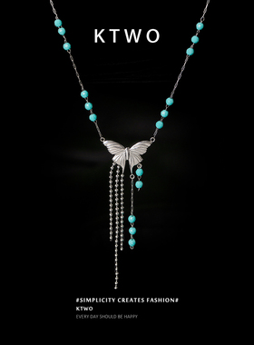 新款银色蝴蝶项链女冷淡风锁骨链