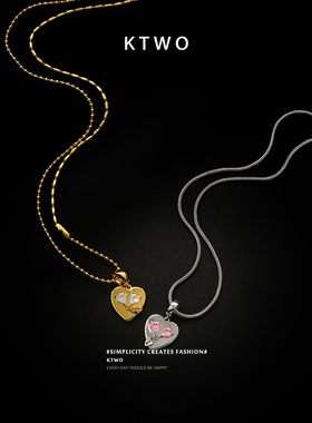 新款设计爱心项链女锁骨链