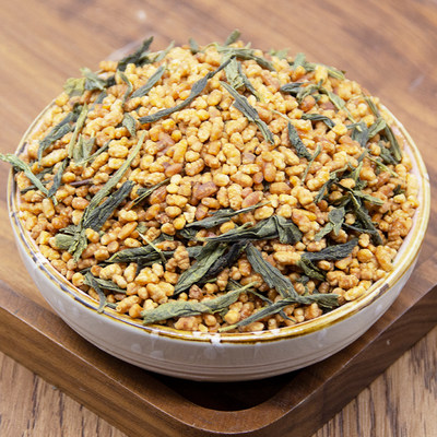 玄米茶500g日本日式寿司店玄米茶韩国玄米蒸青绿茶非玄米袋泡茶 虎窝淘