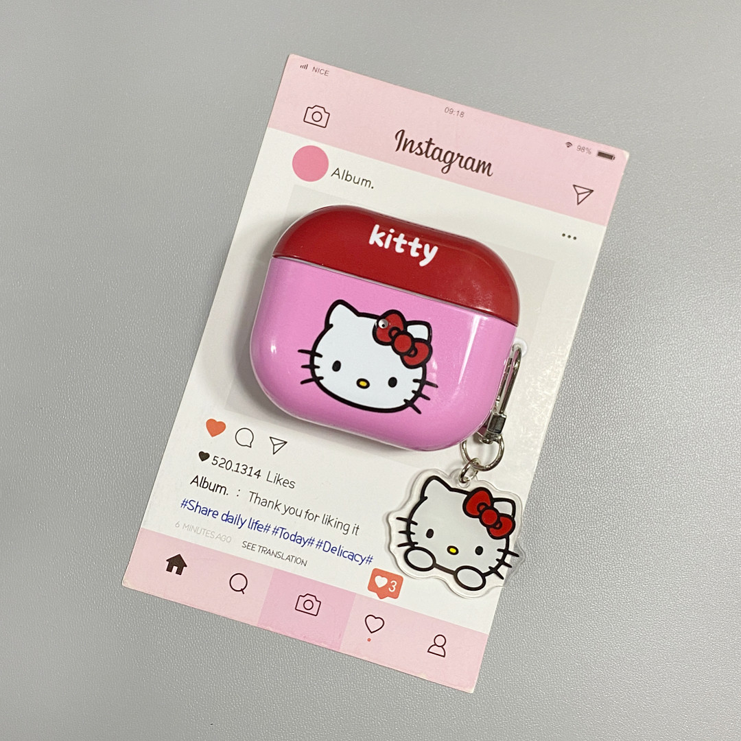 ins卡通可爱hellokitty适用airpods pro2耳机套无线蓝牙苹果airpods1/2代壳3代新款4代防摔保护套个性,淘宝优惠券,粉丝福利购,淘宝优惠卷