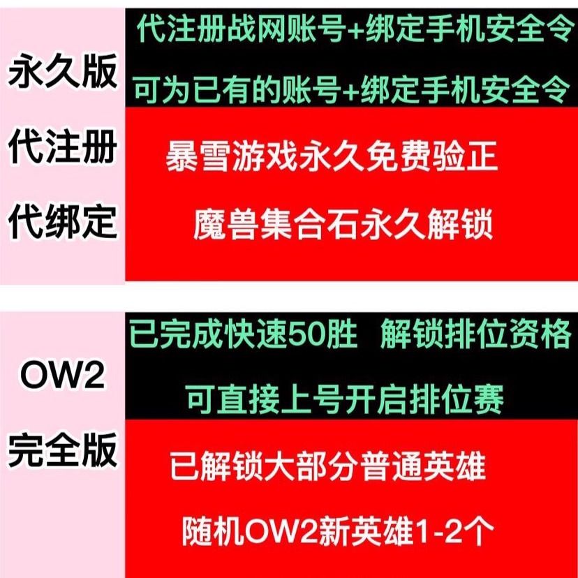 暴雪steam守望先锋2亚服号OW2账号注册战网绑定手机 安全令 - 图1