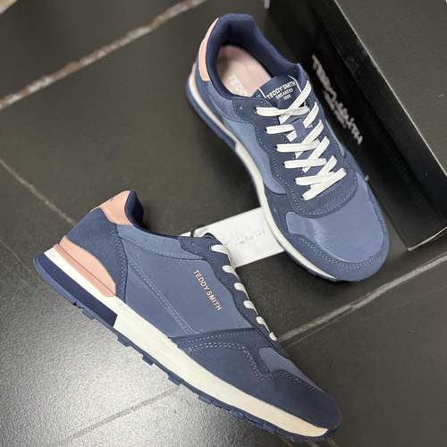 欧洲单外贸男士低帮复古休闲运动鞋真皮反绒皮慢跑鞋减震防滑男鞋 - 图1