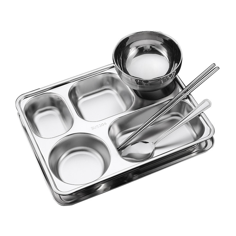 不锈钢饭盒304食品级餐盒分格上班族食堂打饭快餐盘分隔学生专用,淘宝优惠券,粉丝福利购,淘宝优惠卷