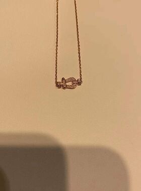 马蹄扣满钻玫瑰金韩国明星款手链