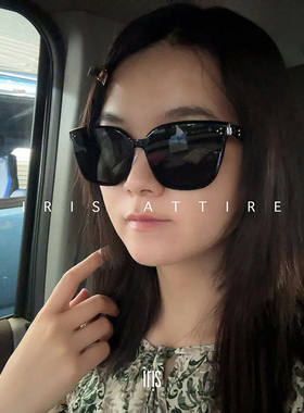 黑色方框板材墨镜太阳镜女