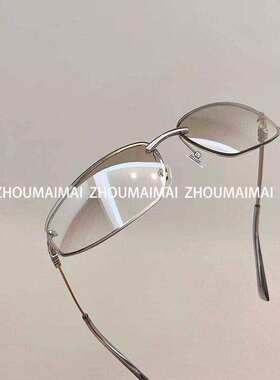 26s新款渐变银框墨镜太阳眼镜女