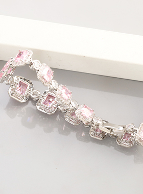 OURSELFATTITUDE粉色几何手链