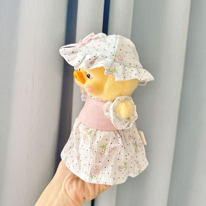 仅售娃衣】烦人鸭毛绒系列娃衣背心碎花裙套装小黄鸭公仔衣服替换,淘宝优惠券,粉丝福利购,淘宝优惠卷