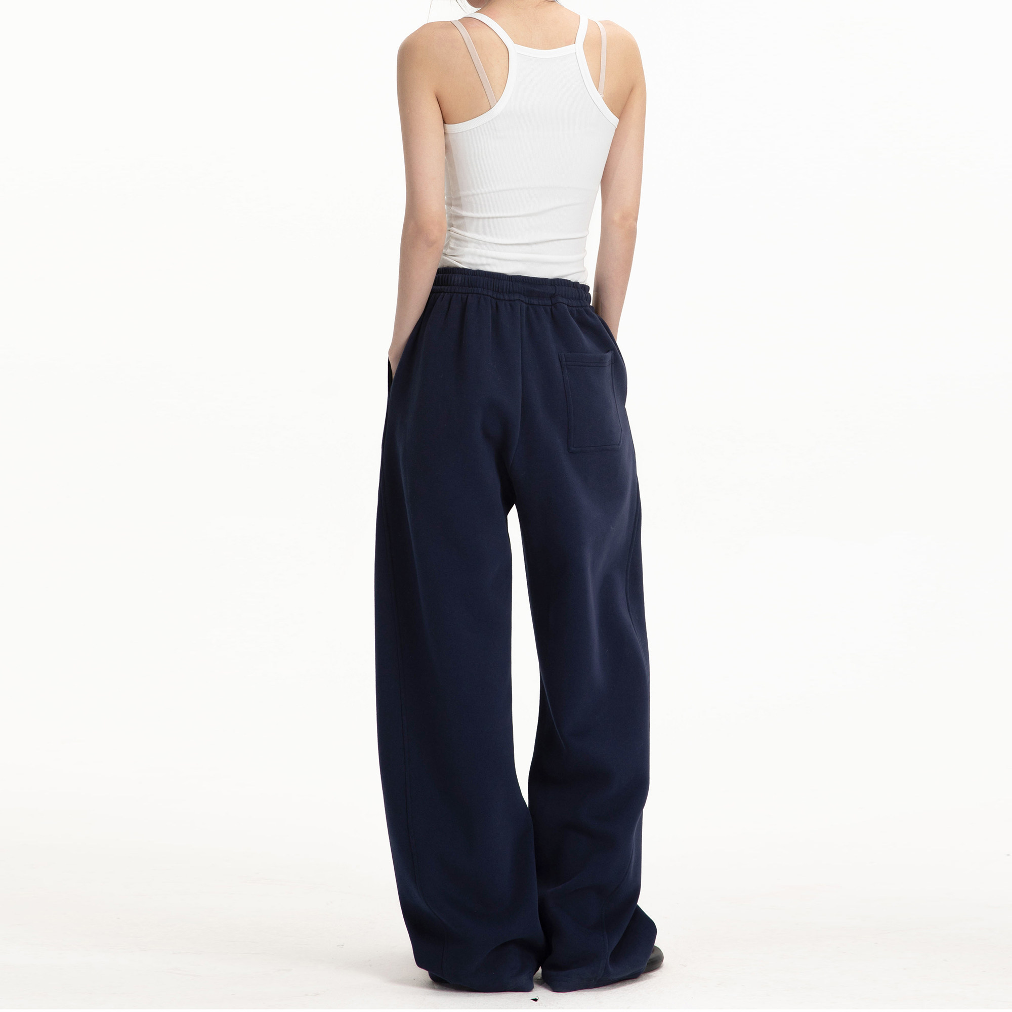 美式垂感直筒弯刀裤运动加绒卫裤女秋冬加厚宽松阔腿裤休闲裤子潮,淘宝优惠券,粉丝福利购,淘宝优惠卷