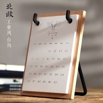 Desk Calendar 2024 New Custom Diy Creative Photos Ins Wind Desktop Art Dragon Year Booking Lunar Calendar Small Calendar