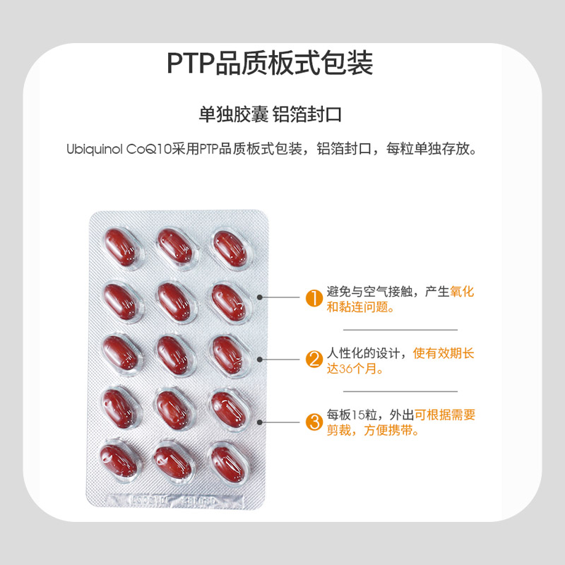 比利时WHC辅酶Q10软胶囊还原型泛醇100mg高含量心脏供氧养护60粒 - 图0