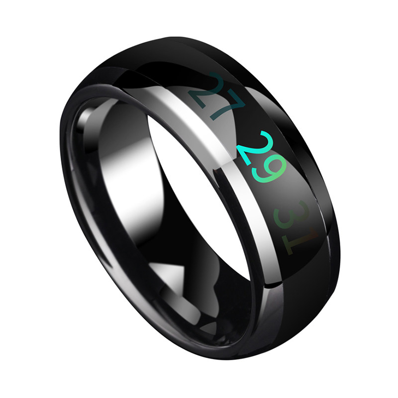 NFC smart ring temperature-sensitive color-changing ICID access control multi-functional bus and subway Tesla ring high black technology