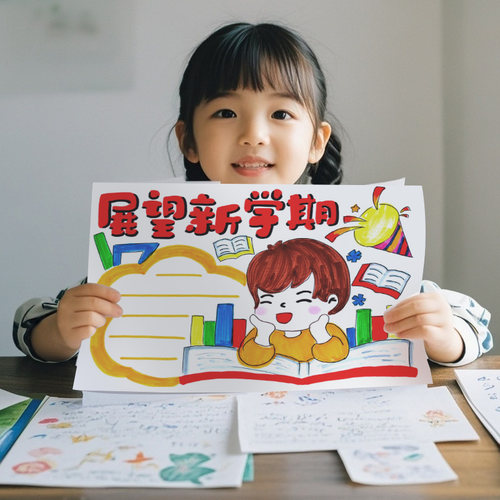 开学季校园手抄报模板小学生快乐暑假神器板报画画镂空a4手绘a3半成品防溺水一年级8k读书小报万能套装 - 图2
