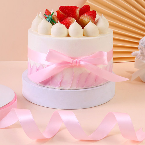 烘焙良品2cm加密超大盘纯色缎带生日蛋糕丝带礼品包装包花束彩带 - 图2