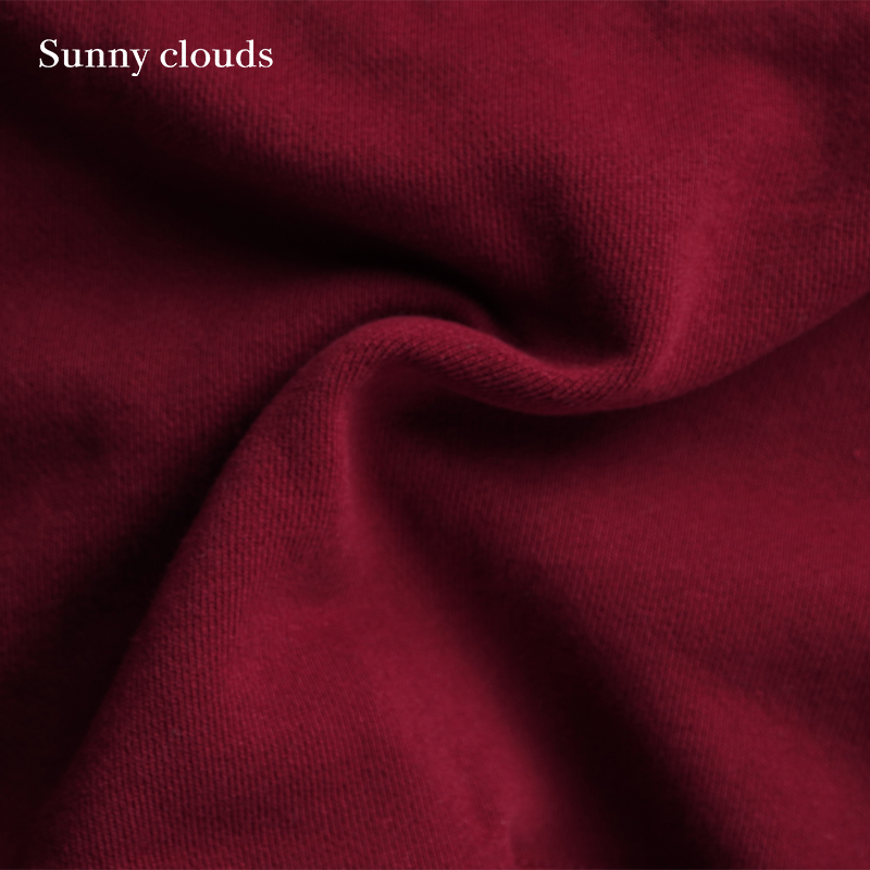 春季新品 桑妮库拉/Sunny clouds落肩宽松复古红卫衣纯棉套头上衣 - 图3