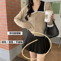 Pregnant woman 100 pleats half body dress spring autumn season Conspiculy Black A-word Dresses Casual Outwear 100 Hitch Short Skirt Autumn Winter Tide