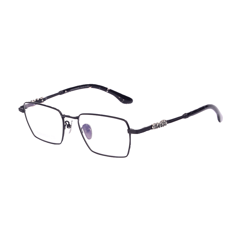 新款简丹剋罗心潮百搭眼镜框 纯钛复古眼镜 简约方款商务近视镜架