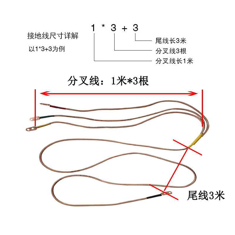 便携式电力室内10kv高压绝缘地线接地棒纯铜平口螺旋25平方接地线 - 图1