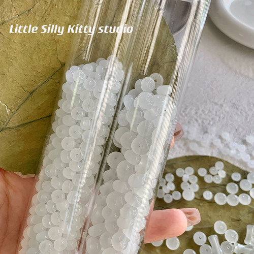 小笨猫|国风竹节算盘仿玉石玻璃散珠diy串珠手链项链手作配件材料 - 图2