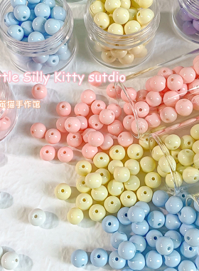 8mm玻璃琉璃圆珠手链手机链