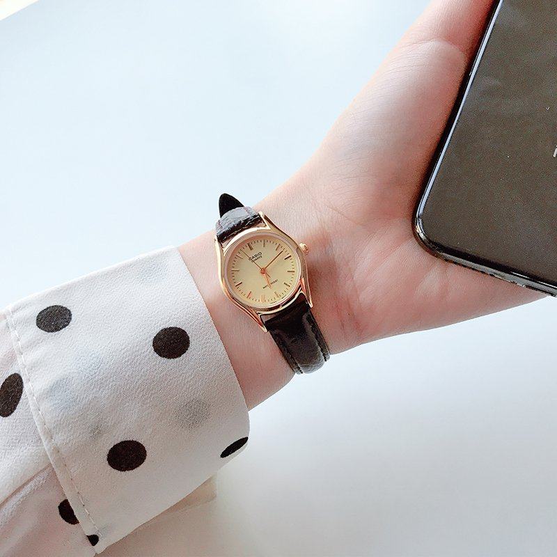 海外直邮卡西欧女士指针皮带女表 锦时亨海外日韩腕表