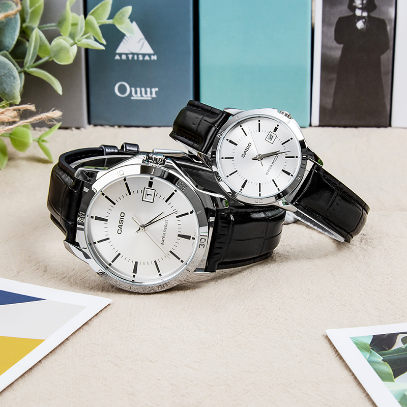 海外直邮卡西欧休闲皮带指针男表 锦时亨海外日韩腕表