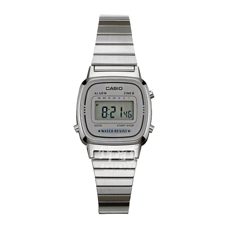 casio小方块女士学生钢带电子手表 锦时亨海外日韩腕表