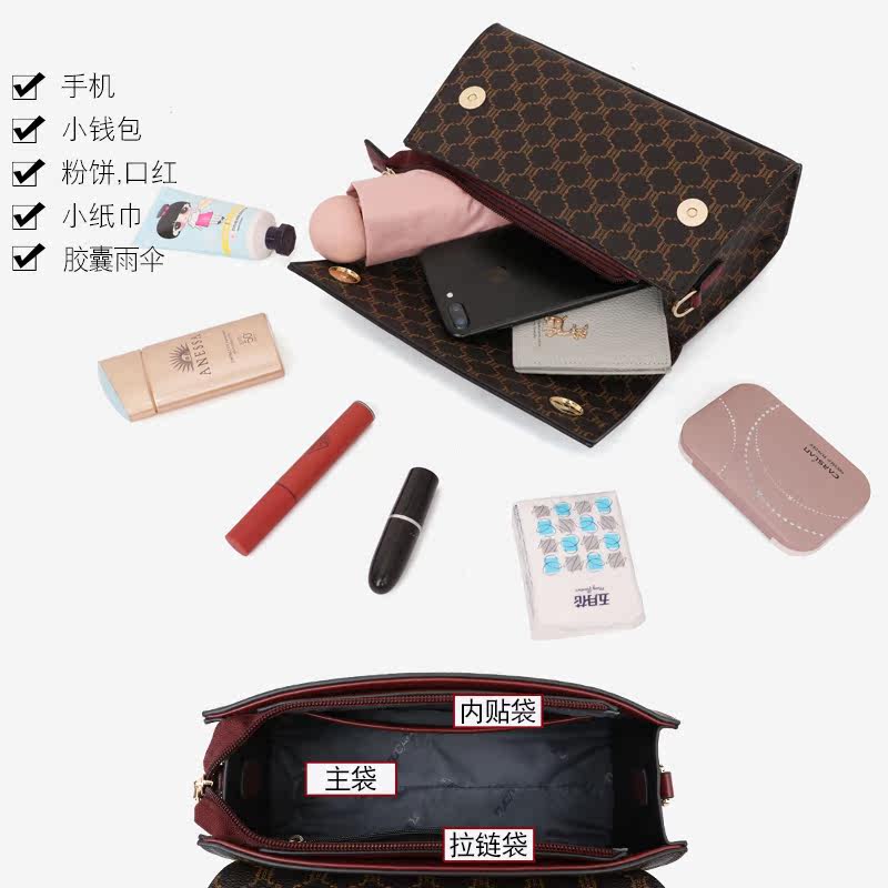 啄木鸟女冬2021新款中老年单肩小包 tucano祥喆女士包袋