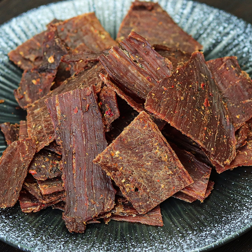 德宏牛肉干薄片云南特香辣猪肉干正宗小零食五香即食干巴牛仔帅 - 图0