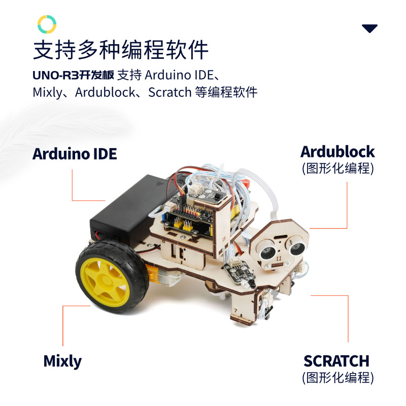 Arduino编程机器人diy学习套件智能小车UNO开发板儿童创客材料包,淘宝优惠券,粉丝福利购,淘宝优惠卷