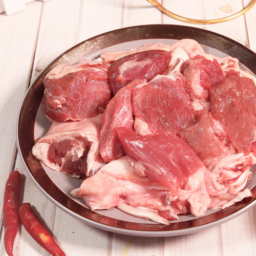 恒都 筋头巴脑500g/袋 原切半筋半肉 生鲜牛肉块 火锅炖煮食材 - 图1