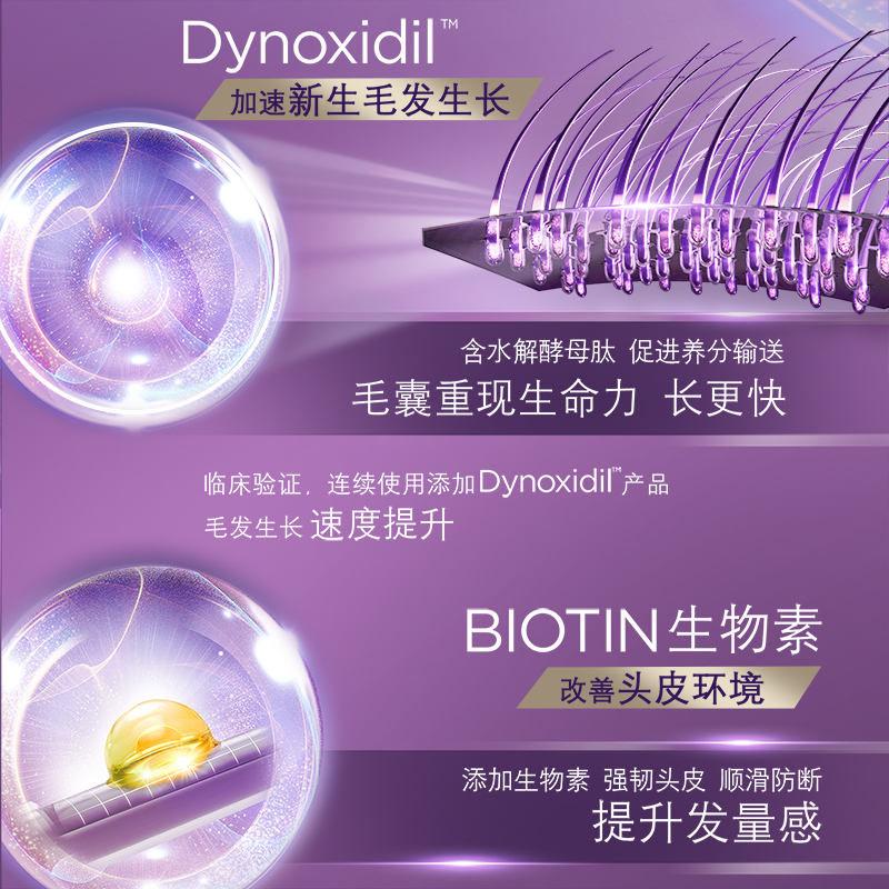 【新品】清扬 女士洗发水紫发水/头皮精华小紫瓶固发浓密密发增发