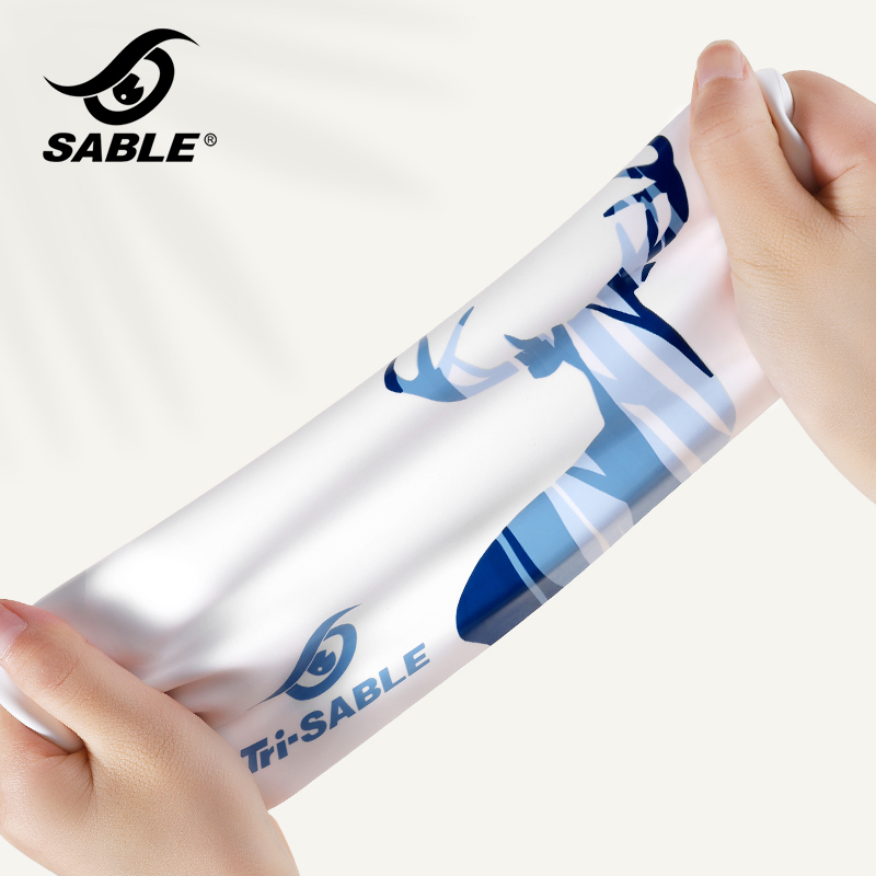 sable黑貂女士成人防水大号不勒头专业防水硅胶游泳帽男护耳时尚 - 图0