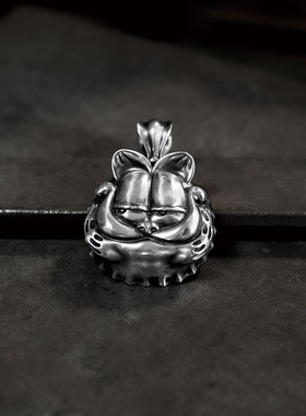 BeeReal of金本 加菲猫纯银瓶盖吊坠 招财猫 经典 卡通 童年回忆