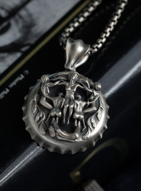 BeeReal男女925银视错觉艺术吊牌