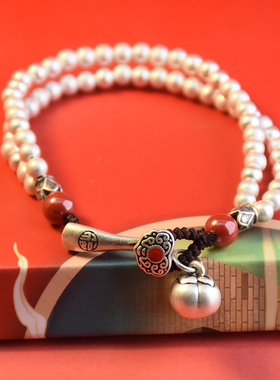 两全其美事事如意纯银柿子手链