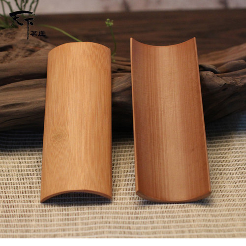 茶巾托竹茶道 毛巾托 茶巾垫茶则 竹茶具 酒店餐厅毛巾托茶道配件 - 图0