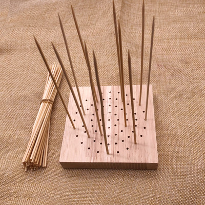 软陶泥粘土手办上色晾干竹签搭配木插板使用2mm竹棒一捆约50根 虎窝淘