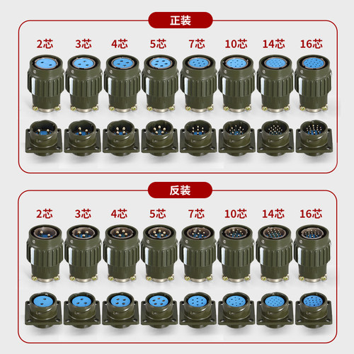 连接器 Y21 Y2M-2芯3芯4芯5芯7芯10芯14芯16芯 航空插头插座TK ZJ - 图2