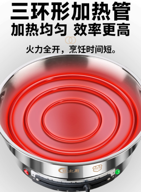 不锈钢多功能平底锅一体电饼铛