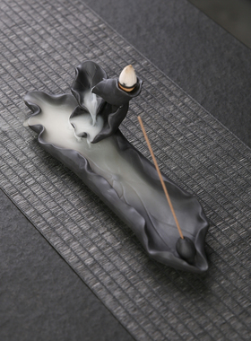 紫砂倒流香炉香插线香熏香炉点香盘香托香座熏香家用室内沉香香插