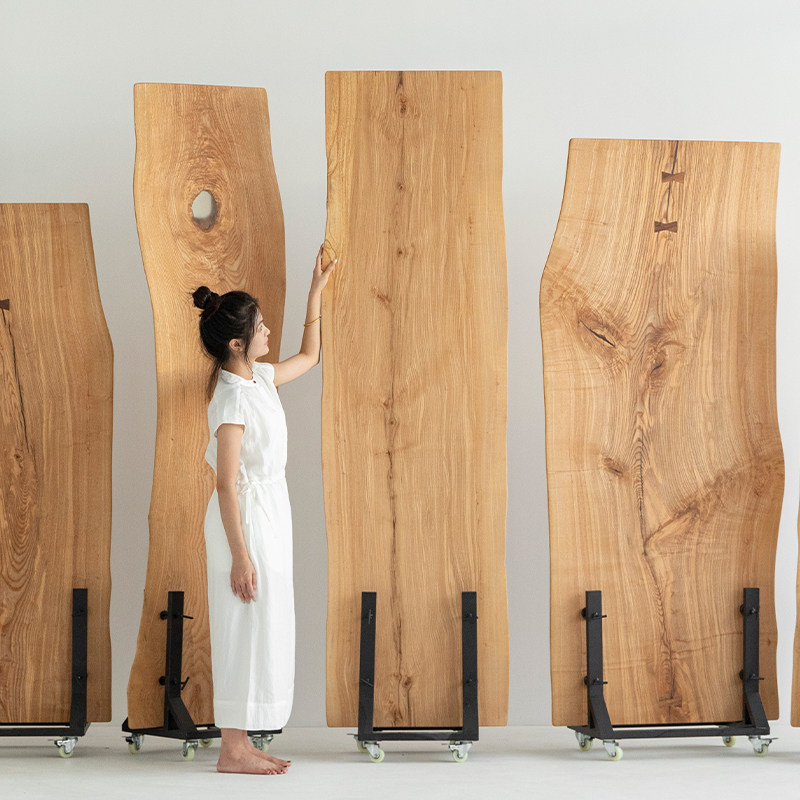 天外云 北美白蜡木原木大板桌面茶台侘寂风独板书桌自然边餐桌整,淘宝优惠券,粉丝福利购,淘宝优惠卷