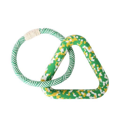 Dog toy teeth grinding and teeth cleaning interactive tug of war