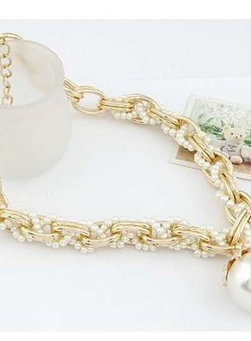 韩国钻夸张项链欧美短