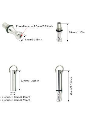 跨境呼吸阻力吊坠项链螺纹款小蛮腰圆管口哨项链钛钢焦虑呼吸项链