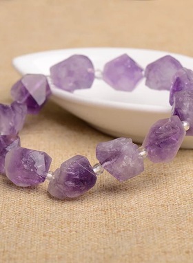 天然紫水晶天紫水晶原石手链