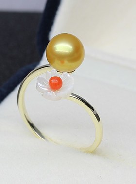 diy纯银柳叶戒指S925镀金毫米