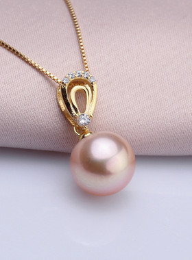 diy纯银华丽款珍珠吊坠空托