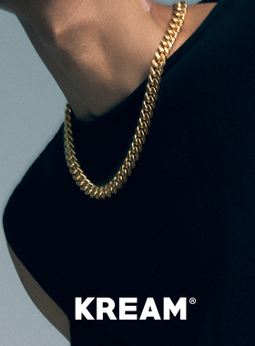 KREAM金色立体切割古巴项链