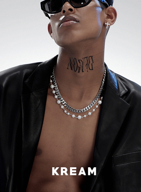 KREAM立体嘻哈锁骨古巴链